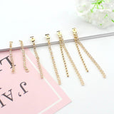 4PCS Ear Back Stoppers with Chain, Rhinestone Butterfly Earring Plugs