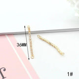4PCS Ear Back Stoppers with Chain, Rhinestone Butterfly Earring Plugs