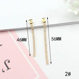 4PCS Ear Back Stoppers with Chain, Rhinestone Butterfly Earring Plugs