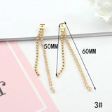 4PCS Ear Back Stoppers with Chain, Rhinestone Butterfly Earring Plugs