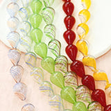 Chubby Water Drop Glass Beads DIY Jewelry Accessories 2PCS