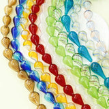 Chubby Water Drop Glass Beads DIY Jewelry Accessories 2PCS