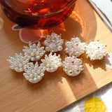 Pearl Beads Flower Patch DIY Earrings Jewelry Materials