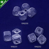 10pcs Clear Square Glass Jewelry Pendant Wishing Bottles