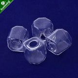 10pcs Clear Square Glass Jewelry Pendant Wishing Bottles