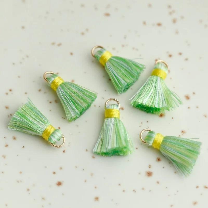 Silk Texture Cotton Thread Tassel Earrings DIY Hair Accessories