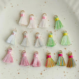 Silk Texture Cotton Thread Tassel Earrings DIY Hair Accessories