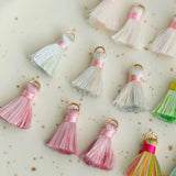 Silk Texture Cotton Thread Tassel Earrings DIY Hair Accessories