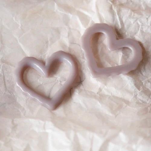 Lace Wave Love Frame DIY Earrings Resin Ear Clip Ins