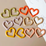 Lace Wave Love Frame DIY Earrings Resin Ear Clip Ins