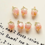 UV Epoxy Pink Flower Bract Resin Earrings Pendant Hairpin Accessories DIY
