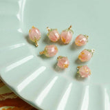 UV Epoxy Pink Flower Bract Resin Earrings Pendant Hairpin Accessories DIY