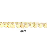 Copper Link Chain with Rectangle Round Pendant 13x3mm