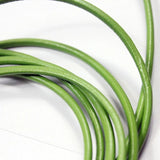 Aaazee 5 Yds 3mm Round Real Cow Hide Spring Green Leather Cord