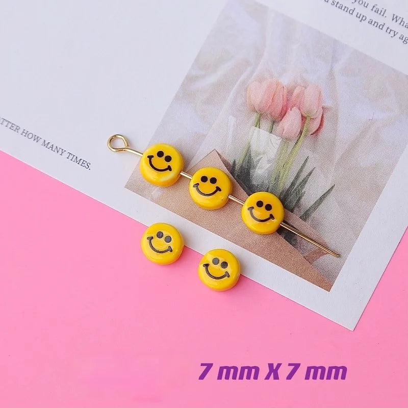 Retro Ceramic Beads Mask Chain Bracelet Necklace DIY Jewelry Material