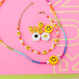 Retro Ceramic Beads Mask Chain Bracelet Necklace DIY Jewelry Material