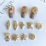 Light Bear Flower Zircon Manicure Nail Accessories