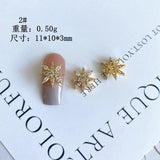 Light Bear Flower Zircon Manicure Nail Accessories