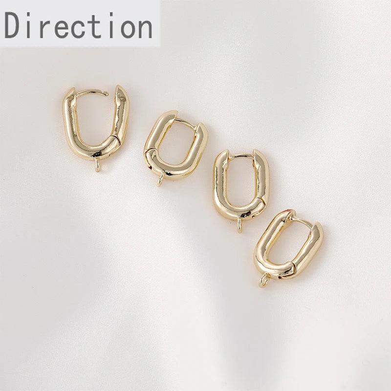 14K Gold-plated French U-shaped Small Earrings