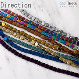 Colorful Gallstone Square Beads Diy Jewelry Material 1PCS