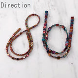 Colorful Gallstone Square Beads Diy Jewelry Material 1PCS