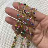 Oil Drop Wheel Chain 3mm Charm Jewelry DIY Earrings Necklace Bracelet
