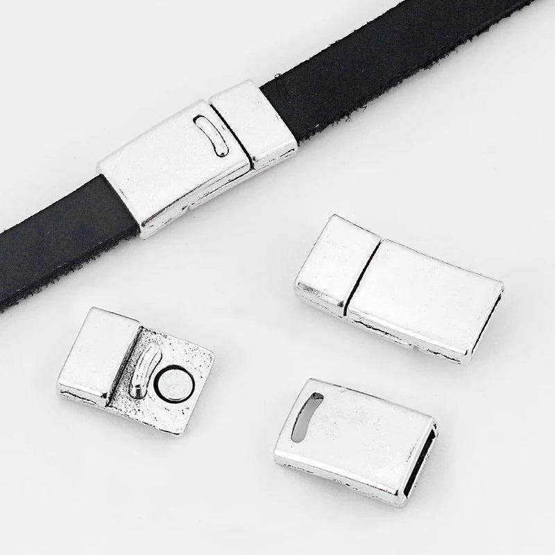 Rectangle Magnetic Clasp for 10x2mm Leather Bracelet