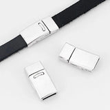 Rectangle Magnetic Clasp for 10x2mm Leather Bracelet