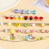 Cupcake Glass Beads DIY Bracelet Material Accessories