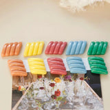 Beveled Drum Resin Japanese Earrings DIY Accessories 4pcs