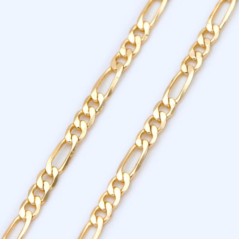 18K Plated Brass Delicate Flat Chains, Craft Necklace Components Wholesale