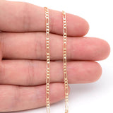 18K Plated Brass Delicate Flat Chains, Craft Necklace Components Wholesale