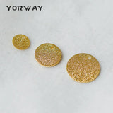 10pcs Brass Disc Charms 8/12/15mm, Round Coin Disk Charms