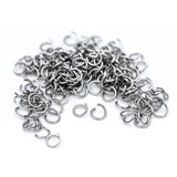 200pcs Stainless Steel Jump Rings, 4/5mm, Silver Split Rings (RB-184)