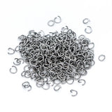 200pcs Stainless Steel Jump Rings, 4/5mm, Silver Split Rings (RB-184)