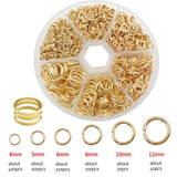 1000Pcs Mixed Jump Rings 6 Sizes with Tool for Jewelry Making