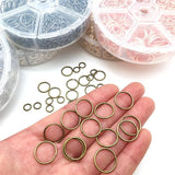 1000Pcs Mixed Jump Rings 6 Sizes with Tool for Jewelry Making