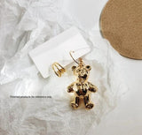 Korean Dongdaemun Hyuna Metal Earrings 4pcs