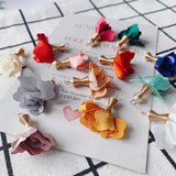 DIY Fabric Flower Earrings Pendant Jewelry Accessories