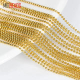 10pcs/lot 1.5/2.4mm Plated Ball Beads Necklace Chain