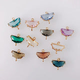 Glass Mixed Eardrop Alloy Necklace Earring Charms Pendant DIY Material