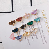 Glass Mixed Eardrop Alloy Necklace Earring Charms Pendant DIY Material