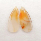 Agate Earring Bead 34x15x5mm 7g Jewelry Accessory