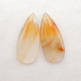 Agate Earring Bead 34x15x5mm 7g Jewelry Accessory