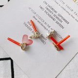 Square Water Droplet Pearl Earrings Set