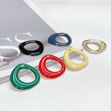 Enamel Round Circle Eardrop Pendant Charms Necklace Accessories