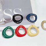 Enamel Round Circle Eardrop Pendant Charms Necklace Accessories