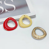 Enamel Round Circle Eardrop Pendant Charms Necklace Accessories