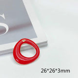 Enamel Round Circle Eardrop Pendant Charms Necklace Accessories
