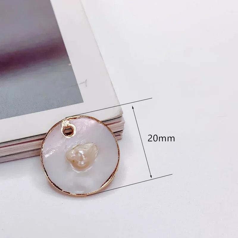 Shell Pendant Charms Necklace Accessories Jewelry DIY Material 3pcs